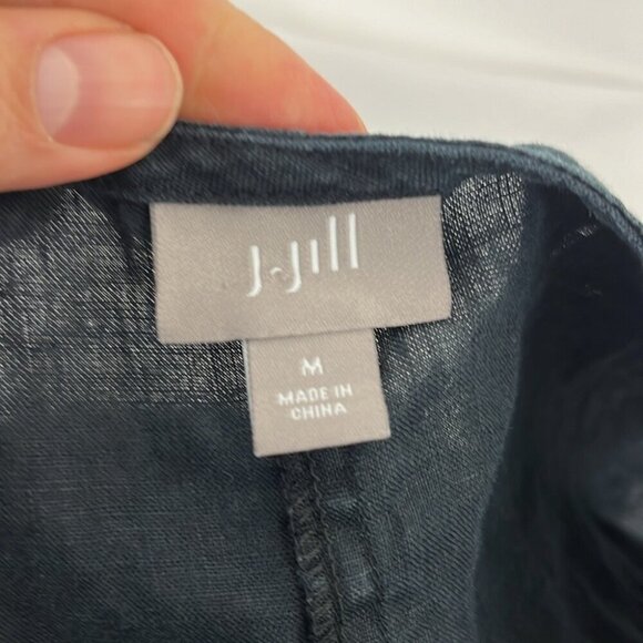 J. Jill Black Linen Loose Shift Dress - Picture 7 of 7